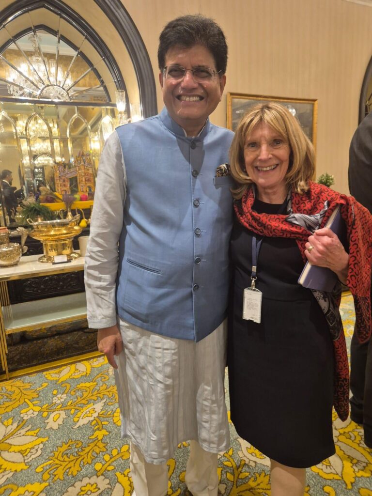 Microbira CEO Marianne Ismail with Shri Piyush Goyal, the Minister for Commerce, at the Trade Mission in India, October 2025