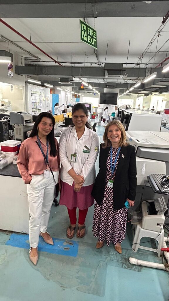 Marianne Ismail, CEO of Microbira India at a lab during the UK India MedTech event