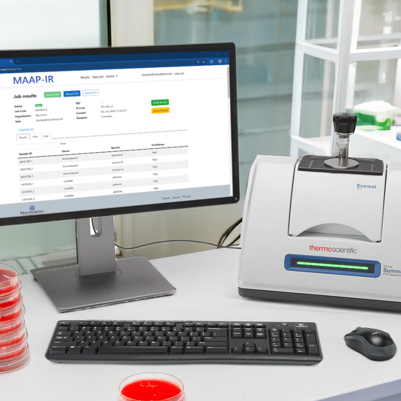 MAAP-IR on computer screen in lab environment